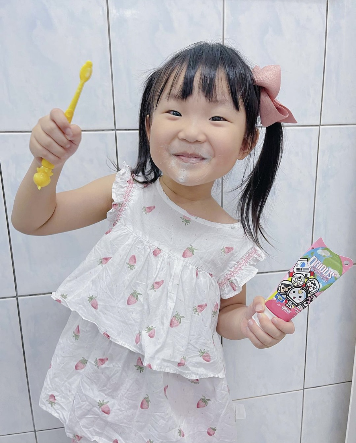小La愛上刷牙的秘密，兒童牙膏首選奇瑞斯雙效紫錐菊護齒膏！